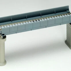 Tomix 3027 Through Girder Bridge (PC) W/ 2 Concrete Piers (Blue) (N Scale)
