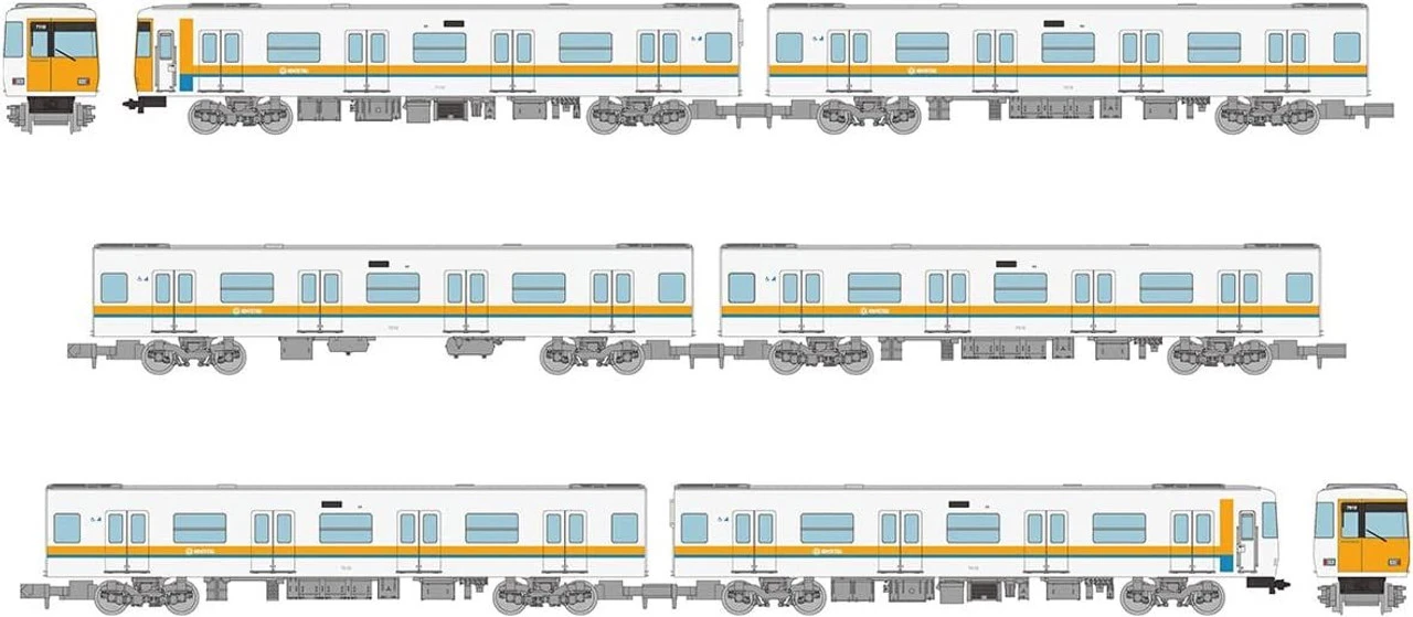 Tomytec Kinki Nippon Railway (Kintetsu) Series 7000 Renewal Car 6 Cars Set (N Scale)