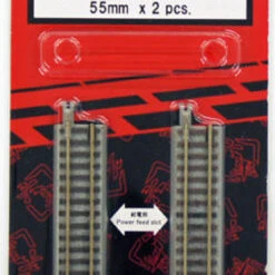 Rokuhan R024 55mm Straight Track With Power Feed Point (2pcs.) (Z Scale)