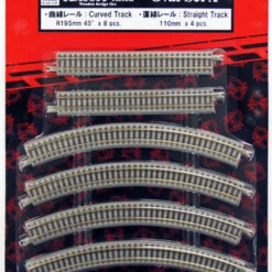 Rokuhan R028 Oval Set A R195mm 45 Curved & 110mm Straight Track (Z Scale)