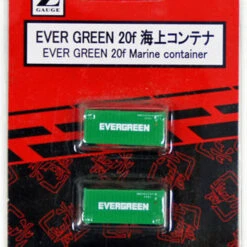 Rokuhan A108-4 20f Marine Container Ever Green (2 Pcs.) (Z Scale)