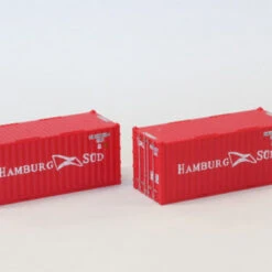 Rokuhan A108-5 20f Marine Container Hamburg Sud (2 Pcs.) (Z Scale)