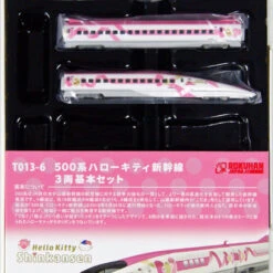 Rokuhan T013-6 JR Series 500 Hello Kitty Shinkansen 3 Cars Set (Z Scale)