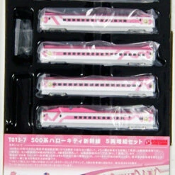 Rokuhan T013-7 JR Series 500 Hello Kitty Shinkansen 5 Cars Add-on Set (Z Scale)