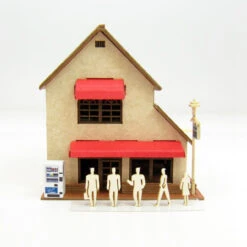 Sankei MP01-143 Japanese Cafe B 1/220 Z Scale Paper Kits