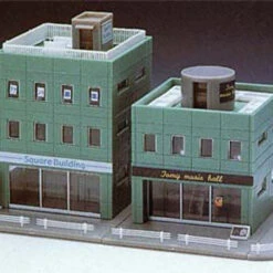 Tomix 4050 Square Building Set (Green) (N Scale)
