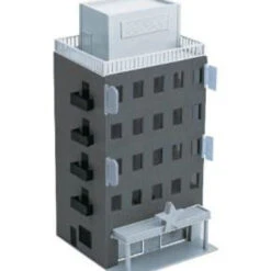 Greenmax 2609 Business Building (Black Gray) Basic 5-Story (N Scale)