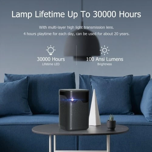 4K DLP D063 Wireless Portable Movie Projector 30000hrs Lamp Life With Tripod Rack - Image 10