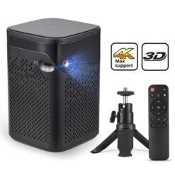 4K DLP D063 Wireless Portable Movie Projector 30000hrs Lamp Life With Tripod Rack