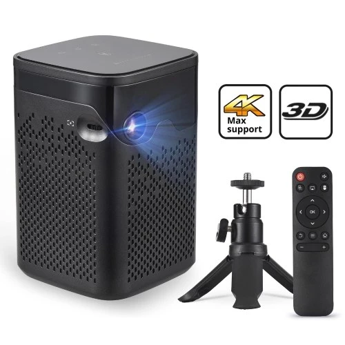 4K DLP D063 Wireless Portable Movie Projector 30000hrs Lamp Life With Tripod Rack
