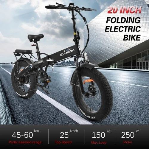 KAISDA K2 Pro Folding Electric Moped Bike Mountain Bicycle 20*4.0 Inch Fat Tire 350W Motor 48V 12.8AH Battery SHIMANO 21 Speed With Smart APP Control - Image 2