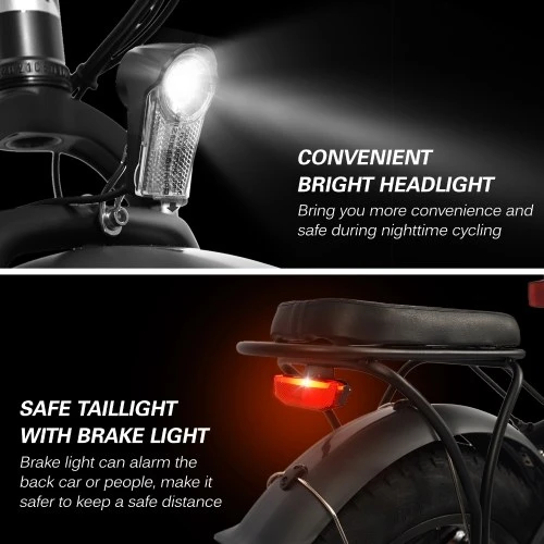 KAISDA K2 Pro Folding Electric Moped Bike Mountain Bicycle 20*4.0 Inch Fat Tire 350W Motor 48V 12.8AH Battery SHIMANO 21 Speed With Smart APP Control - Image 9