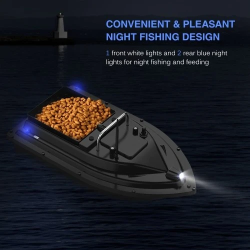 GPS Fishing Bait Boat Wireless Control Automatic Return Bait Boat 400-500M Remote Range 10000mAh Battery 4.4lb Large Bait Container 16 Arbitrary Positioning Points - Image 8