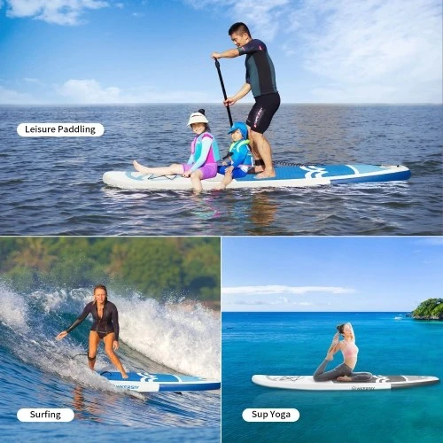 WKERSIY 10.5 Feet Inflatable Stand Up Paddle Board Non-Slip SUP Surf Board With Air Pump Carry Bag For All Skill Levels - Image 3