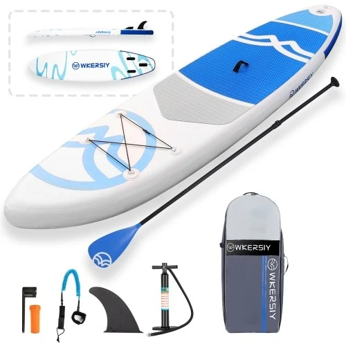 WKERSIY 10.5 Feet Inflatable Stand Up Paddle Board Non-Slip SUP Surf Board With Air Pump Carry Bag For All Skill Levels - Image 10