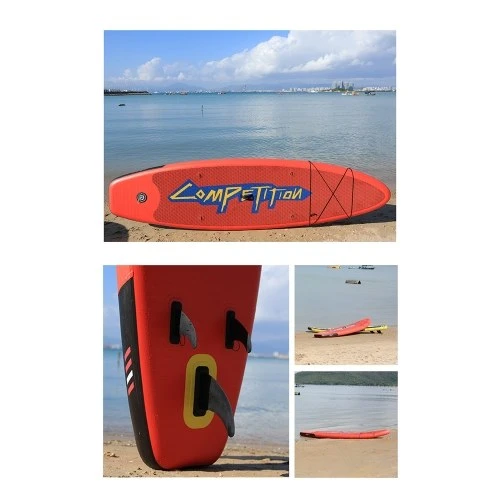 3.2*0.82*0.15M PVC Inflatable Stand-Up Surfboard Seaside Beach Water-skiing Paddle Board Surfing Board - Image 9