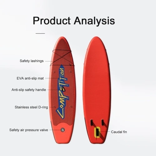 3.2*0.82*0.15M PVC Inflatable Stand-Up Surfboard Seaside Beach Water-skiing Paddle Board Surfing Board - Image 10